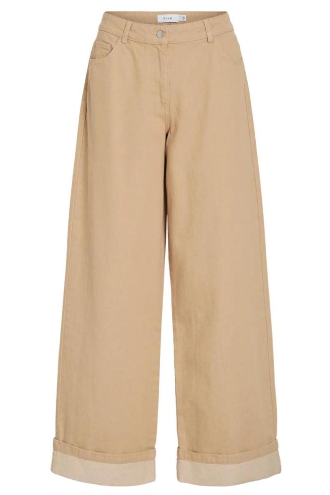 Vila zand dames jeans | Vooraanzicht