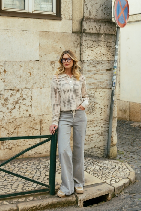 C&S The Label grijze dames jeans | Sfeerbeeld, In situatie