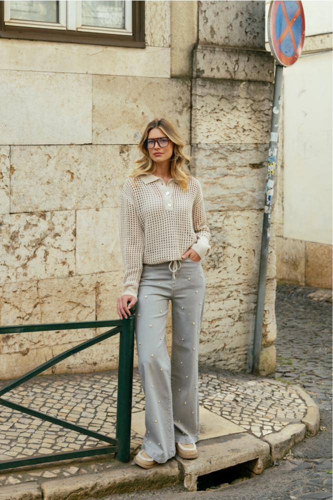 C&S The Label grijze dames jeans | Sfeerbeeld, In situatie