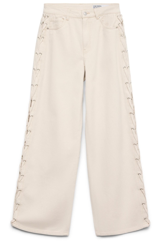 Vero Moda ecru dames jeans | Vooraanzicht
