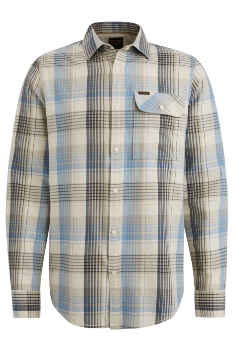 PME legend blauwe heren overhemd | Vooraanzicht