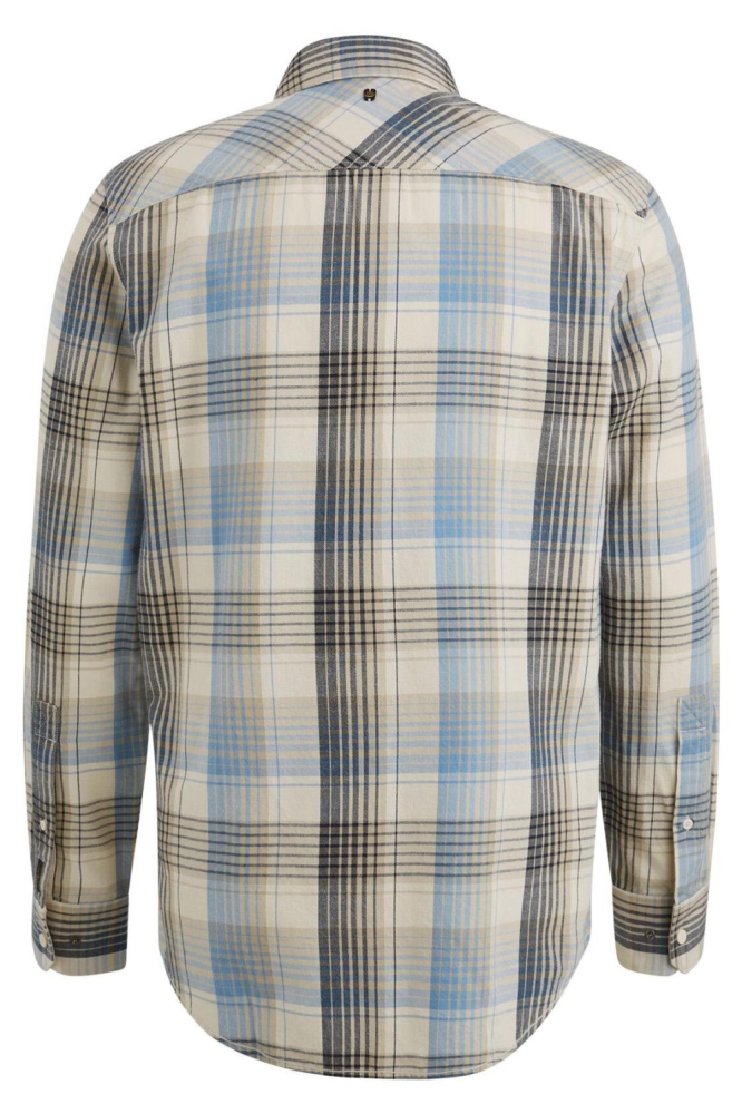 PME legend blauwe heren overhemd | Achteraanzicht