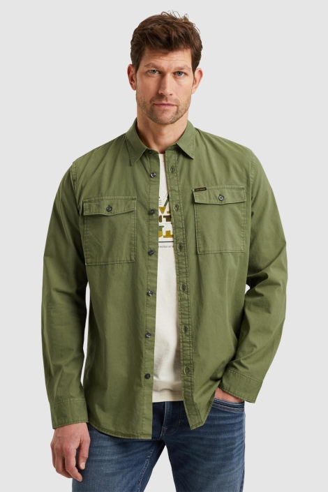 PME legend groene heren overhemd | Model vooraanzicht