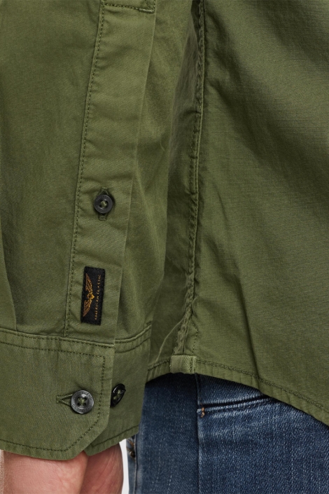 PME legend groene heren overhemd | Close up