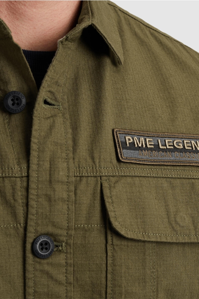PME legend groene heren overhemd | Close up