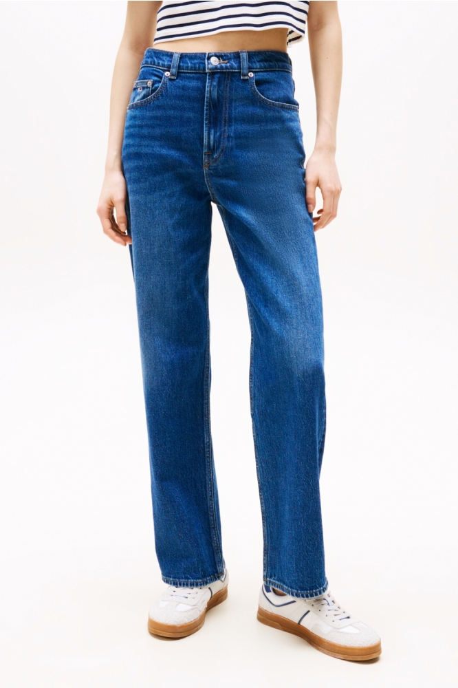 Tommy Jeans blauwe dames jeans | Model vooraanzicht