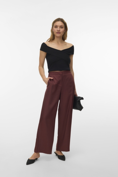 Vero Moda bordeaux dames broek | Model