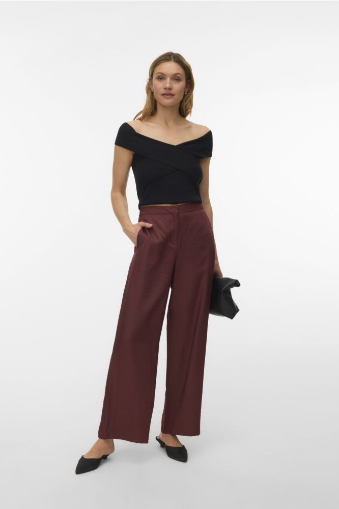 Vero Moda bordeaux dames broek | Model