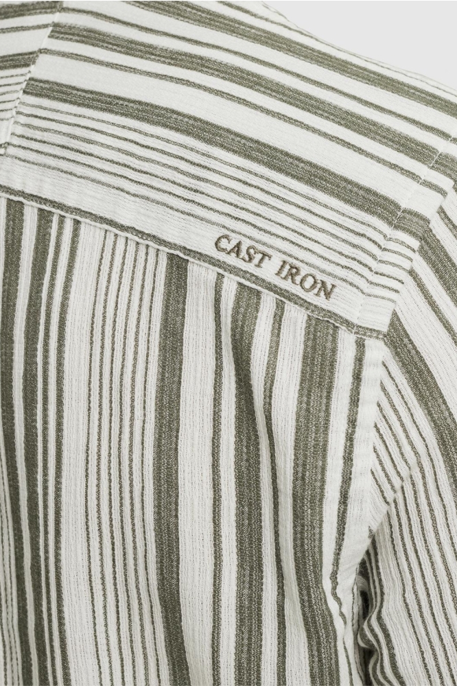 Cast Iron groene heren overhemd | Close up