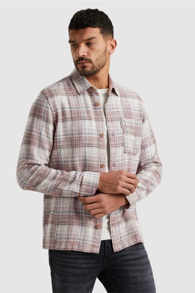 Cast Iron roze heren overhemd | Model zijaanzicht