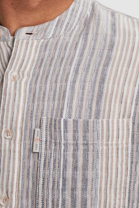 Cast Iron witte heren overhemd | Close up