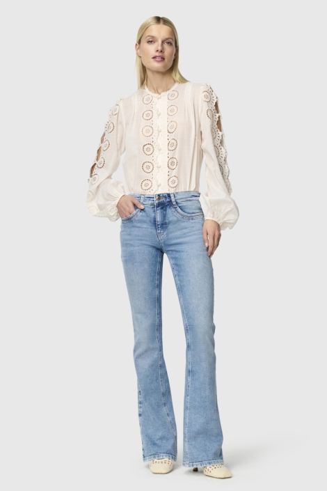 Mac blauwe dames jeans | Model