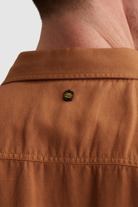 PME legend cognac heren overhemd | Close up