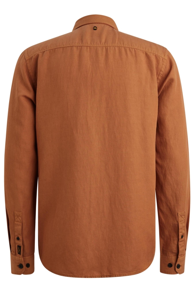 PME legend cognac heren overhemd | Achteraanzicht