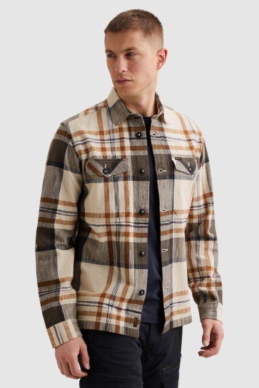 PME legend Overhemd OVERHEMD MET RUITPATROON EN BADGE PSI2602218 8127