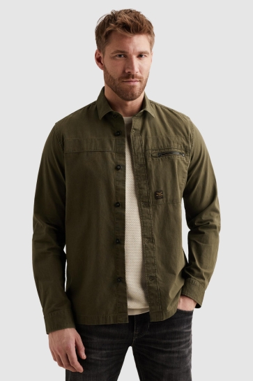 PME legend long sleeve shirt fine dobby Groen