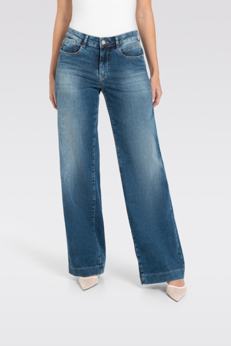 Mac blauwe dames jeans | Model vooraanzicht