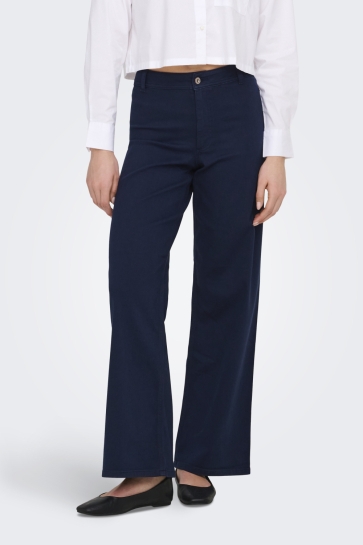 Jacqueline de Yong Broek JDYIRIS STRETCH HW WIDE PANT PNT NO 15341269 NAVY BLAZER