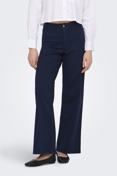 Jacqueline de Yong blauwe dames broek | Model vooraanzicht