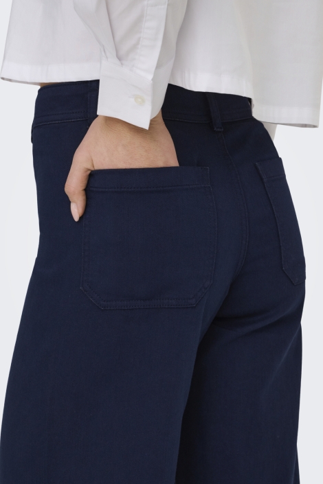Jacqueline de Yong blauwe dames broek | Close up