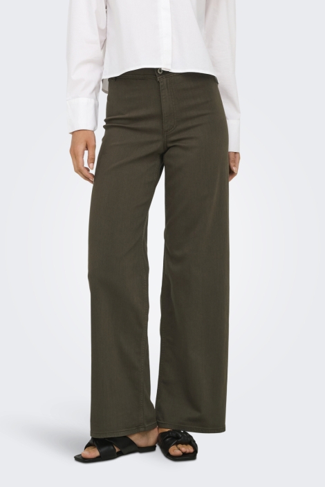 Jacqueline de Yong bruine dames broek | Model vooraanzicht
