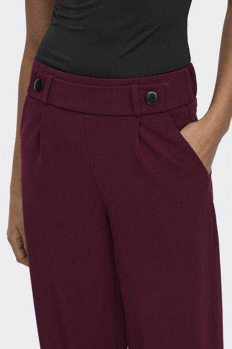 Jacqueline de Yong bordeaux dames broek | Close up