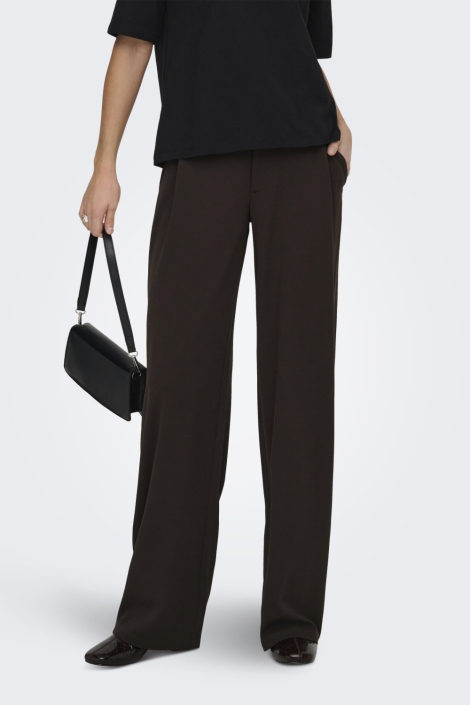 Jacqueline de Yong bruine dames broek | Model vooraanzicht