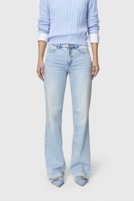 Mac blauwe dames jeans | Model vooraanzicht