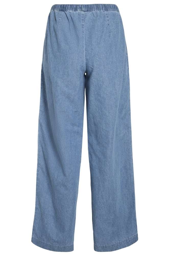 Vila blauwe dames broek | Achteraanzicht