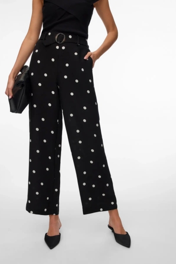Vero Moda Broek VMJOAN HW WIDE PANT WVN BTQ 10343500 BLACK/ JOAN
