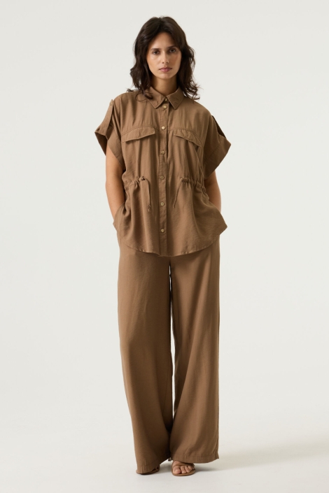 Garcia taupe dames broek | Model