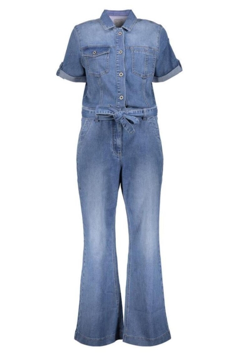 Geisha blauwe dames jumpsuit | Vooraanzicht