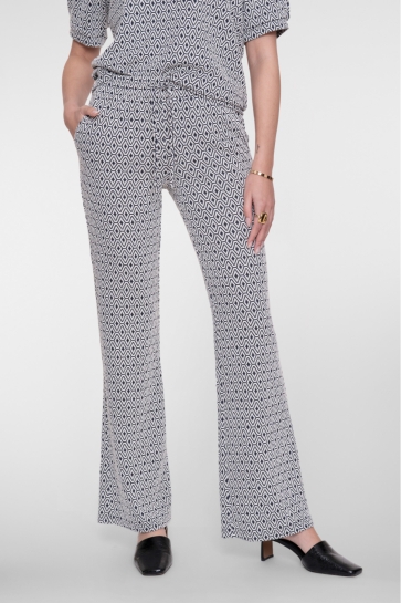 Geisha BROEK MET STRIKKOORD 61113 21 000010 OFF-WHITE/NAVY