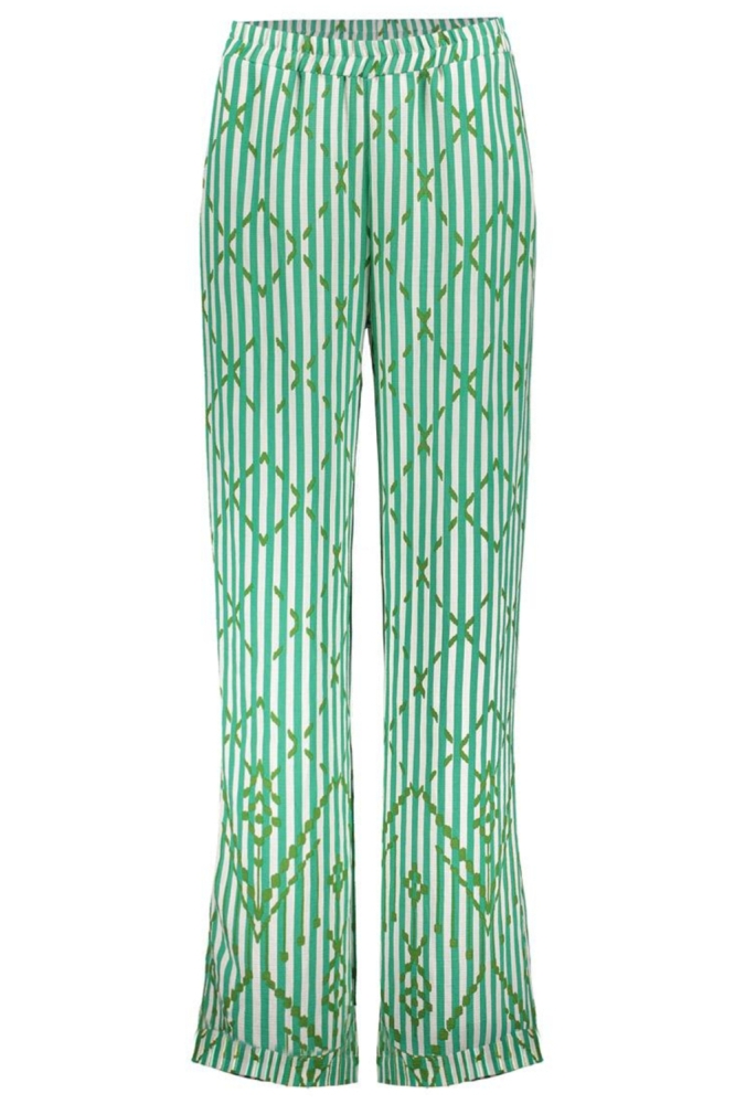 Geisha groene dames broek | Vooraanzicht