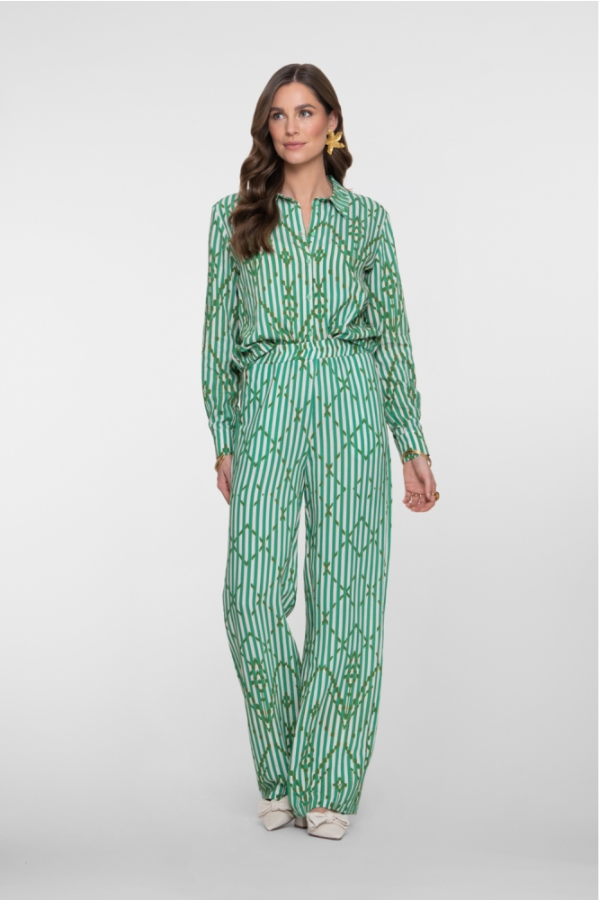 Geisha groene dames broek | Model