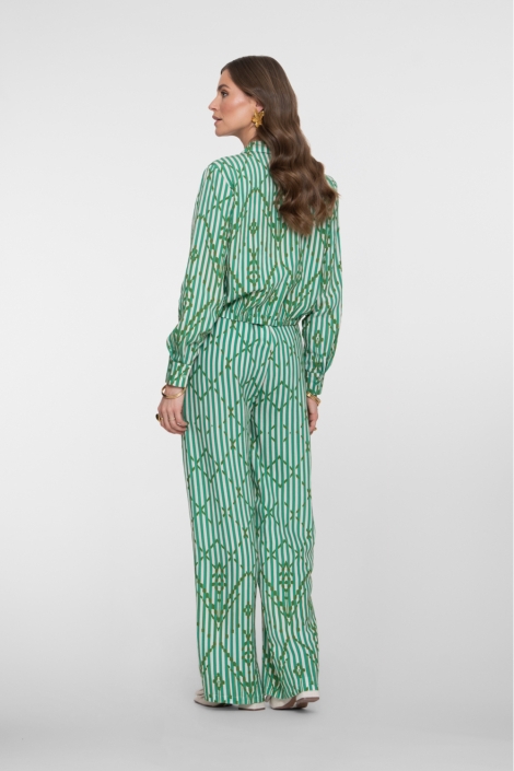 Geisha groene dames broek | Model