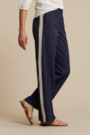 Red Button CLAUDETTE PALAZZO SIDETAPE PINSTRIPE SRB4843 Dark Blue