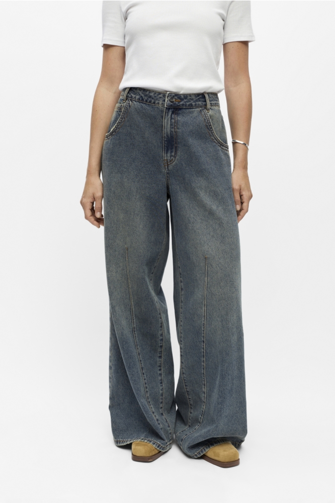 Object blauwe dames jeans | Model vooraanzicht