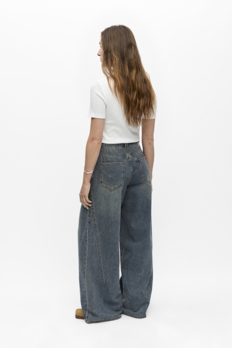 Object blauwe dames jeans | Model