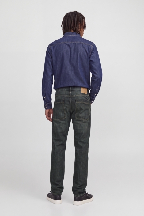 Jack & Jones zwarte heren jeans | Model achteraanzicht