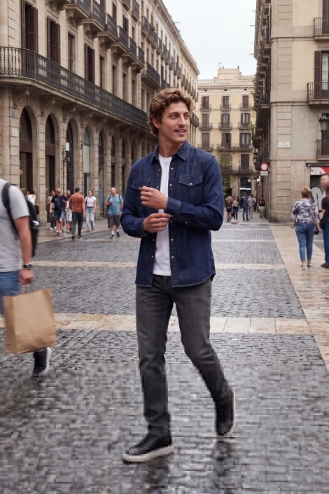 Jack & Jones zwarte heren jeans | Sfeerbeeld, In situatie