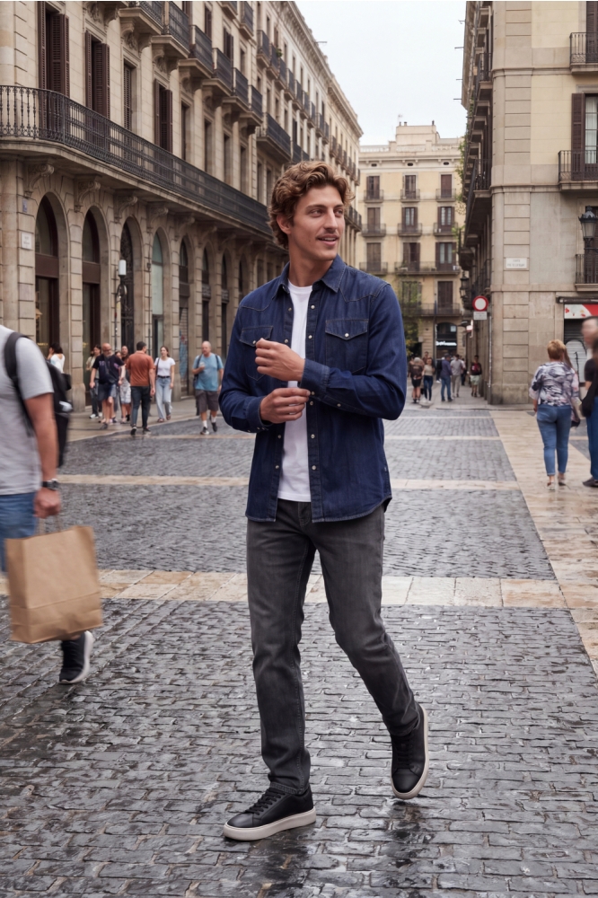 Jack & Jones zwarte heren jeans | Sfeerbeeld, In situatie