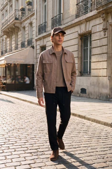 Jack & Jones zwarte heren broek | Sfeerbeeld, In situatie