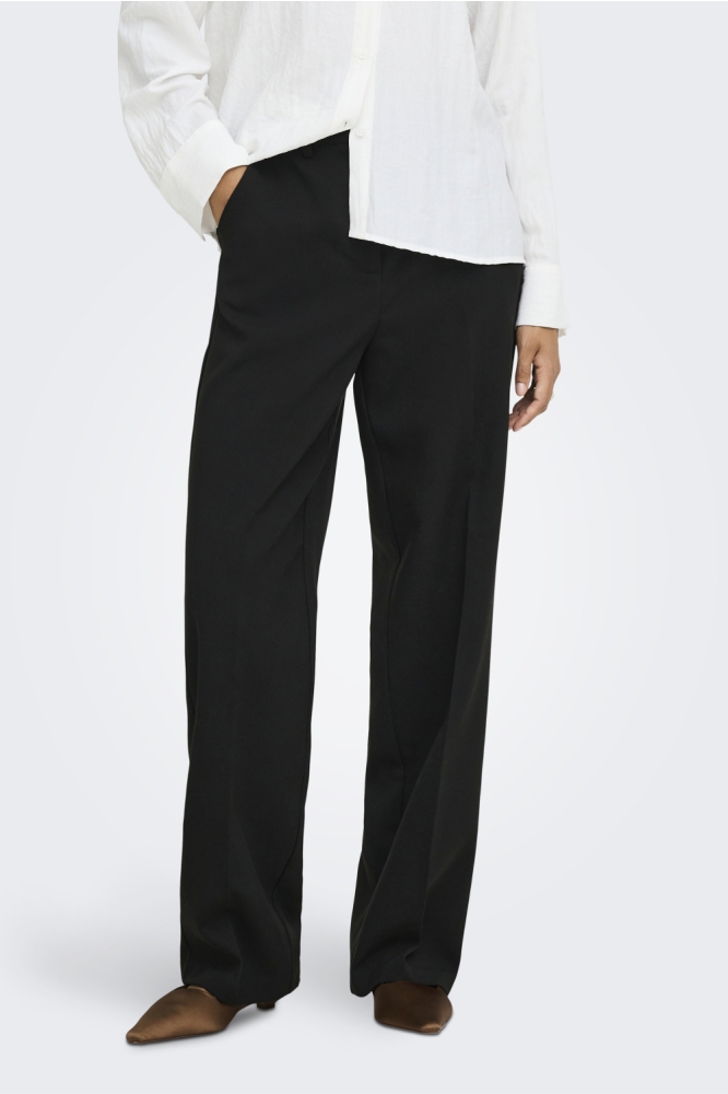 Jacqueline de Yong zwarte dames broek | Model vooraanzicht