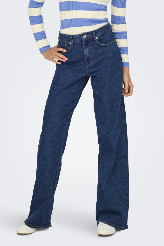 Only blauwe dames jeans | Model vooraanzicht