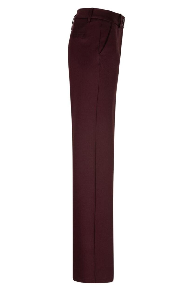 Red Button bordeaux dames broek | Zijaanzicht