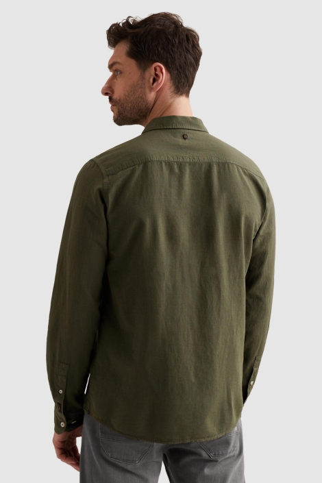 PME legend groene heren overhemd | Model achteraanzicht