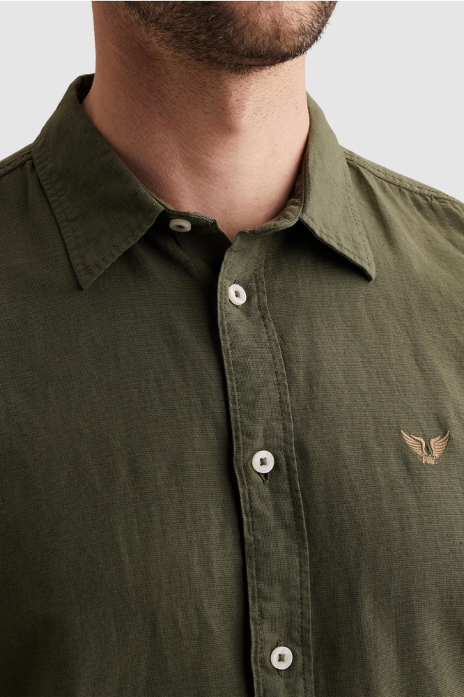 PME legend groene heren overhemd | Close up