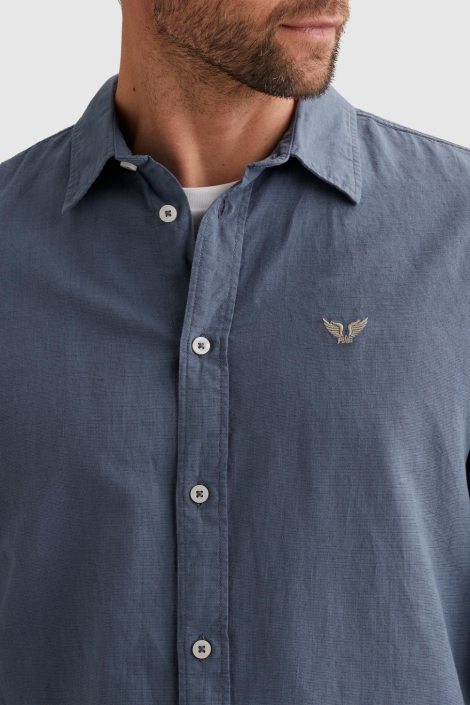 PME legend blauwe heren overhemd | Close up