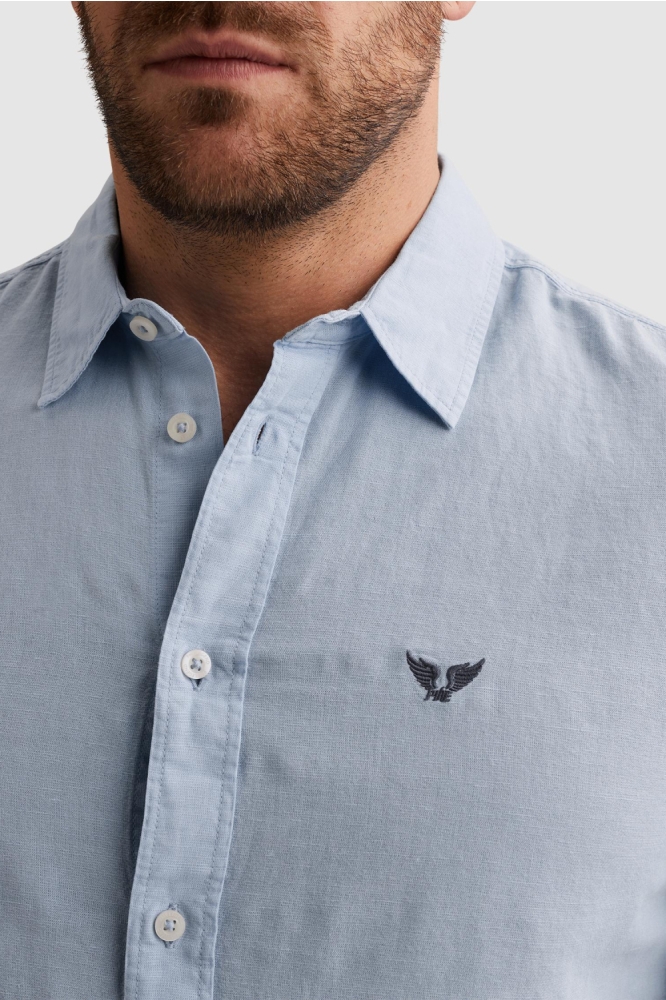 PME legend blauwe heren overhemd | Close up
